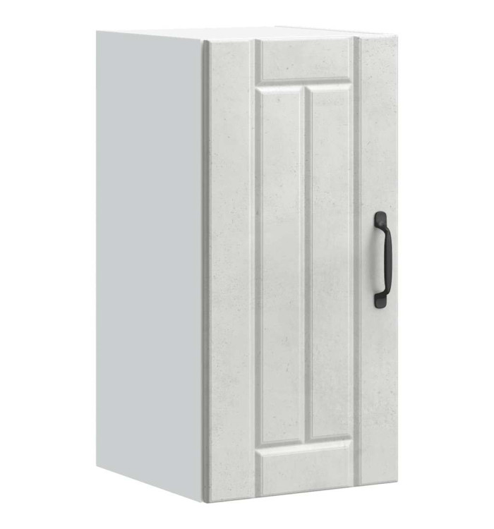 Armoire murale de cuisine Lucca gris béton bois ingénierie | Mobilier & Déco