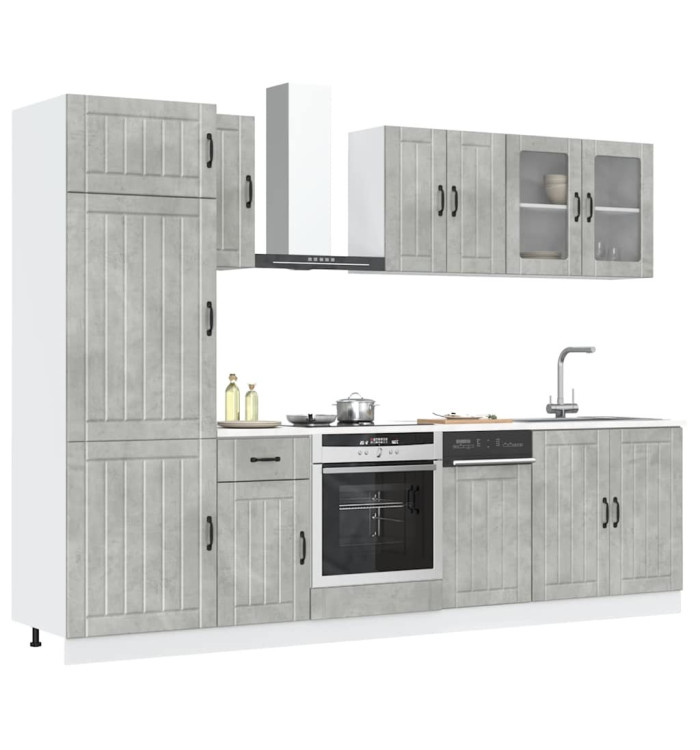 Ensemble d'armoires de cuisine 8 pcs Kalmar bois d'ingénierie | Mobilier & Déco