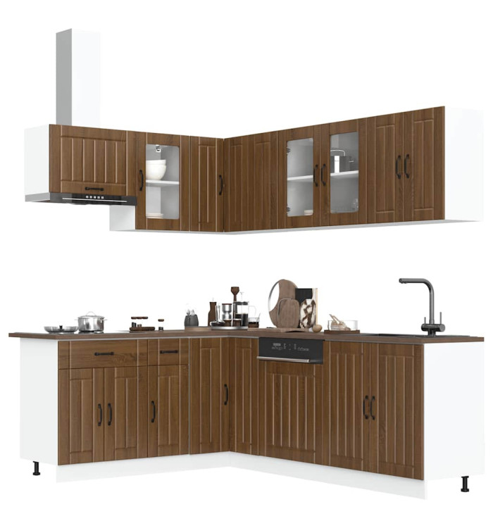 Ensemble d'armoires de cuisine 11 pcs Lucca bois d'ingénierie | Mobilier & Déco