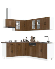 Ensemble d'armoires de cuisine 11 pcs Lucca bois d'ingénierie | Mobilier & Déco