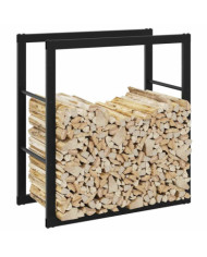 Portant de bois de chauffage noir 55x30x61 cm acier | Mobilier & Déco