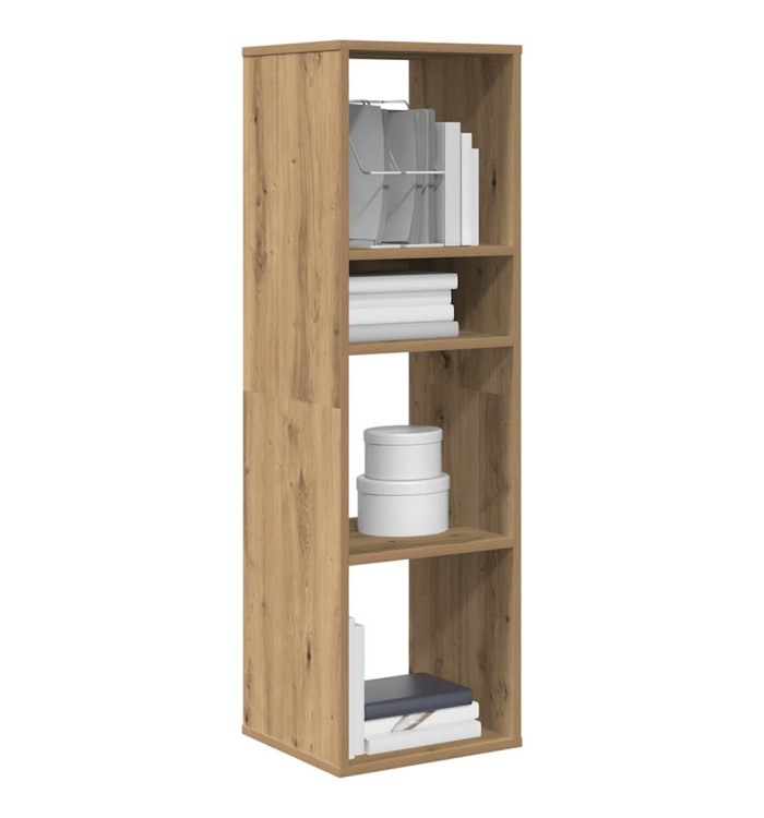 Bibliothèque chêne artisanal 34x31x112 cm bois d'ingénierie | Mobilier & Déco
