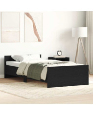 Cadre de lit sans matelas chêne noir 100x200 cm | Mobilier & Déco