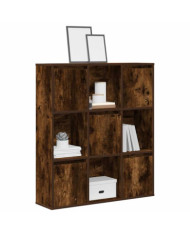 Bibliothèque chêne fumé 89x24x101,5 cm bois d'ingénierie | Mobilier & Déco