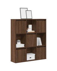 Bibliothèque chêne marron 89x24x101,5 cm bois d'ingénierie | Mobilier & Déco