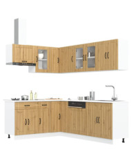Ensemble d'armoires de cuisine 11 pcs Lucca bois d'ingénierie | Mobilier & Déco