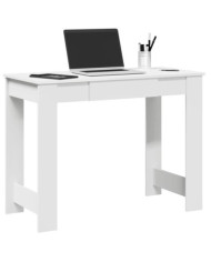 Bureau blanc 100x45x75 cm bois d'ingénierie | Mobilier & Déco