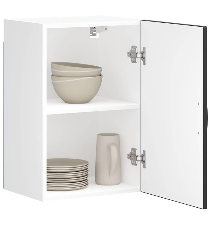 Armoire murale de cuisine Lucca noir bois d'ingénierie | Mobilier & Déco