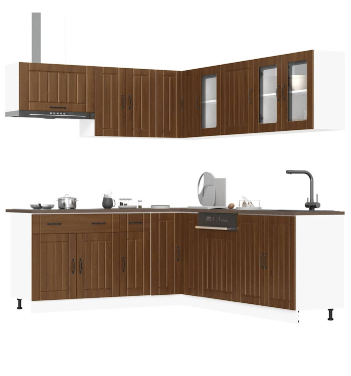 Ensemble d'armoires de cuisine 11 pcs Lucca bois d'ingénierie | Mobilier & Déco