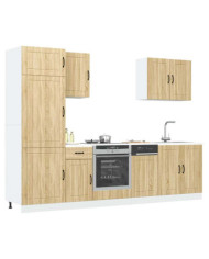 Ensemble d'armoires de cuisine 7 pcs Lucca bois d'ingénierie | Mobilier & Déco