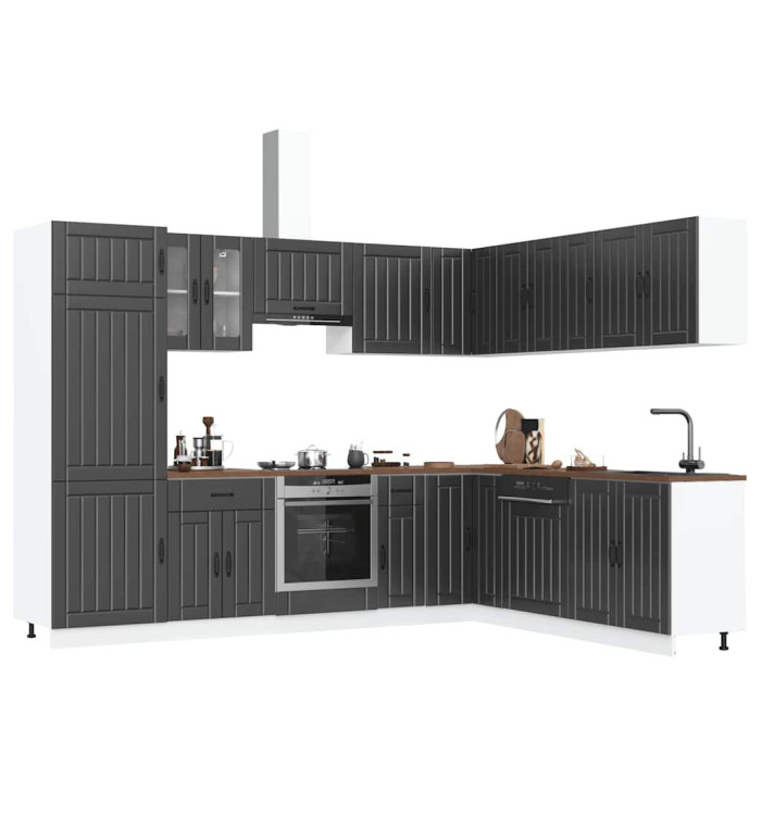 Ensemble d'armoires de cuisine 14 pcs Lucca bois d'ingénierie | Mobilier & Déco