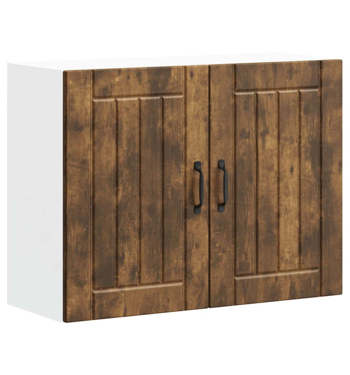 Armoire murale de cuisine Lucca chêne fumé bois ingénierie | Mobilier & Déco