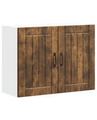 Armoire murale de cuisine Lucca chêne fumé bois ingénierie | Mobilier & Déco