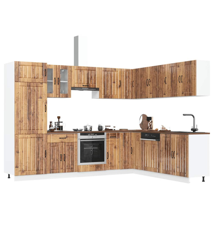 Ensemble d'armoires de cuisine 14 pcs Lucca bois d'ingénierie | Mobilier & Déco