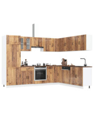 Ensemble d'armoires de cuisine 14 pcs Lucca bois d'ingénierie | Mobilier & Déco