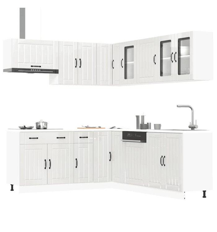 Ensemble d'armoires de cuisine 11 pcs Lucca bois d'ingénierie | Mobilier & Déco