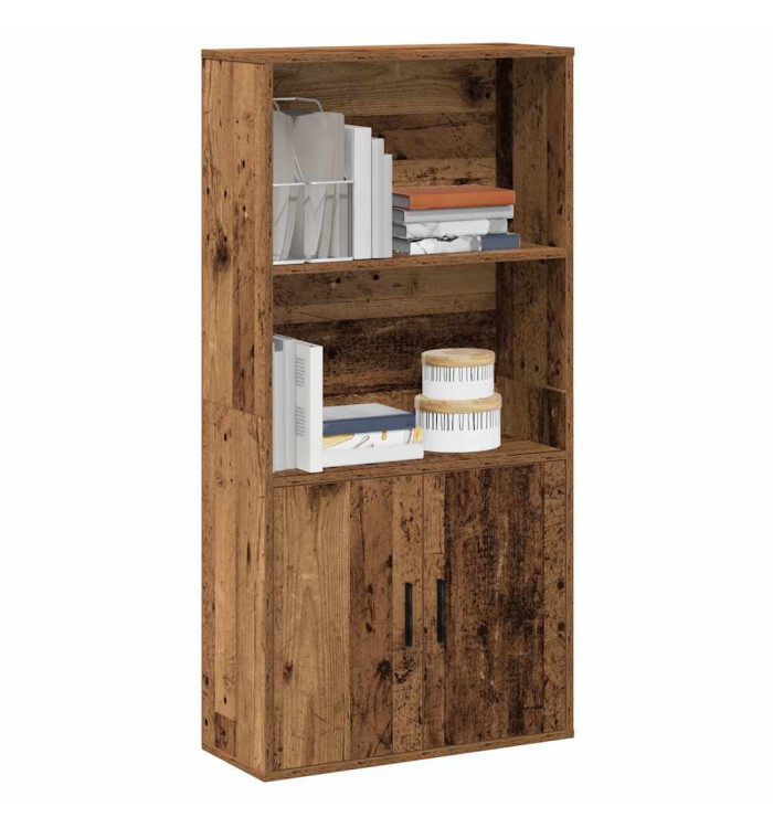 Bibliothèque vieux bois 60x24x120 cm bois d'ingénierie | Mobilier & Déco