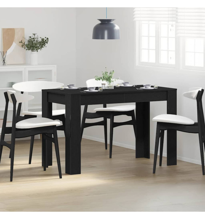 Table à dîner chêne noir 120x60x76 cm bois d'ingénierie | Mobilier & Déco