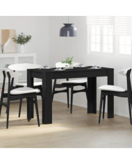 Table à dîner chêne noir 120x60x76 cm bois d'ingénierie | Mobilier & Déco