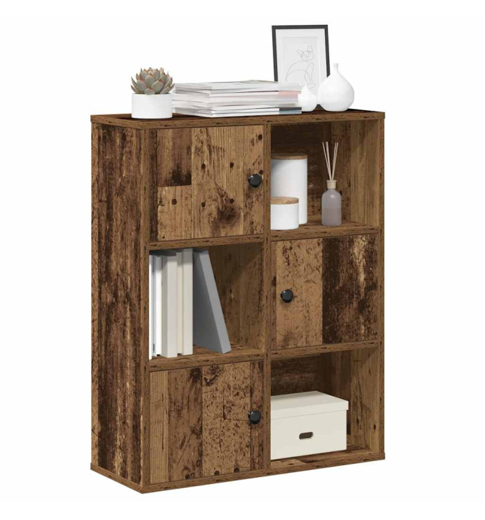 Bibliothèque vieux bois 60x24x76,5 cm bois d'ingénierie | Mobilier & Déco