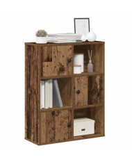 Bibliothèque vieux bois 60x24x76,5 cm bois d'ingénierie | Mobilier & Déco