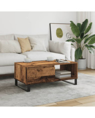 Table basse vieux bois 90x50x36,5 cm bois d'ingénierie | Mobilier & Déco
