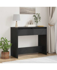 Table console chêne noir 89x41x76,5 cm bois d'ingénierie | Mobilier & Déco