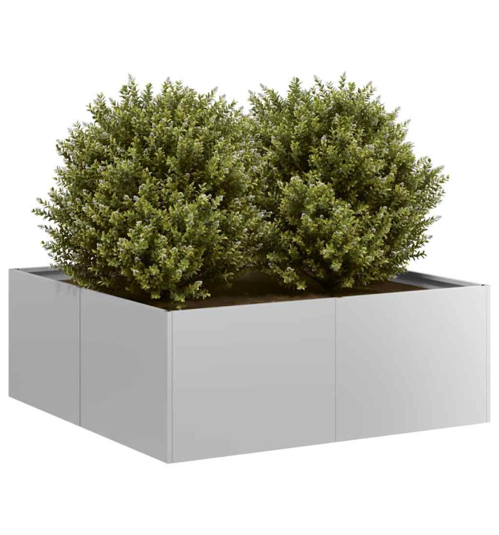 Jardinière 80x80x30 cm acier galvanisé | Mobilier & Déco