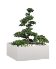 Jardinière 100x100x40 cm acier inoxydable | Mobilier & Déco