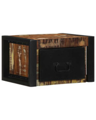 Table de chevet multicolore 40x35x25 cm bois de récupération | Mobilier & Déco