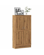 Bibliothèque chêne artisanal 82,5x30,5x150 cm bois d'ingénierie | Mobilier & Déco