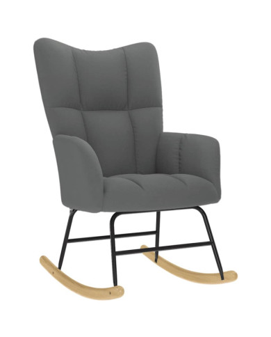 Chaise à bascule Gris foncé Tissu | Mobilier & Déco