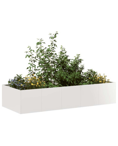 Jardinière 200x80x40 cm acier inoxydable | Mobilier & Déco