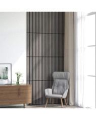 Panneaux muraux acoustiques 8pcs lattes 60,5x60cm placage chêne | Mobilier & Déco