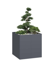 Jardinière anthracite 80x80x80 cm acier | Mobilier & Déco