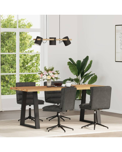 Chaises à manger lot de 4 noir similicuir | Mobilier & Déco