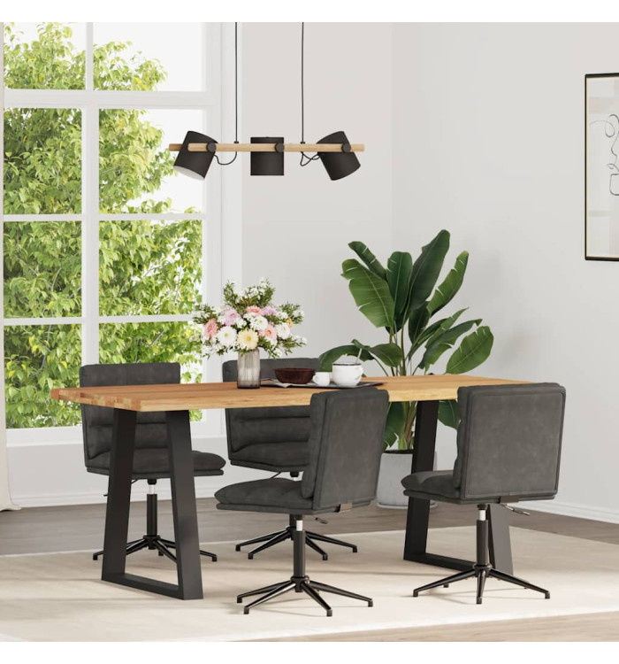 Chaises à manger lot de 4 noir similicuir | Mobilier & Déco