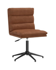 Chaise de salle à manger Marron Similicuir | Mobilier & Déco