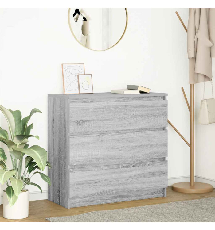 Buffet sonoma gris 80x35x76 cm bois d'ingénierie | Mobilier & Déco