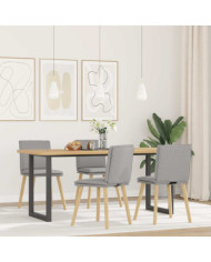 Chaises à manger lot de 4 gris nuage tissu | Mobilier & Déco