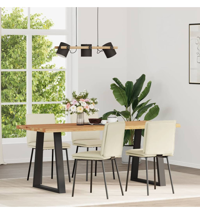 Chaises à manger lot de 4 Crème Velours | Mobilier & Déco