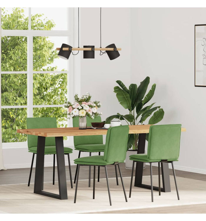 Chaises à manger lot de 4 vert clair velours | Mobilier & Déco
