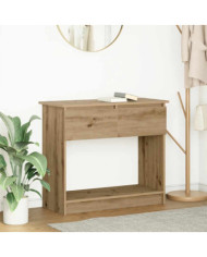 Table console avec tiroirs chêne artisanal 85,5x38,5x74,5 cm | Mobilier & Déco