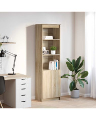 Buffet haut chêne sonoma 50x35x180 cm bois d'ingénierie | Mobilier & Déco