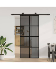 Porte coulissante avec kit de quincaillerie noir 90x205 cm | Mobilier & Déco