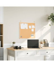 Tableau en liège avec cadre bois de pin massif 60x55 cm | Mobilier & Déco