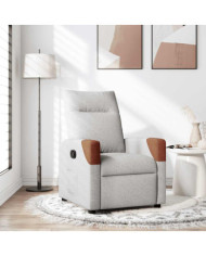 Fauteuil inclinable gris nuage tissu | Mobilier & Déco