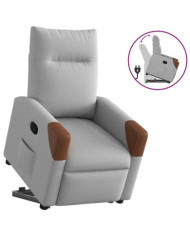 Fauteuil inclinable gris nuage tissu | Mobilier & Déco