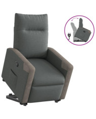 Fauteuil inclinable Gris foncé Tissu | Mobilier & Déco