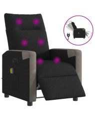 Fauteuil de massage inclinable électrique Noir Tissu | Mobilier & Déco
